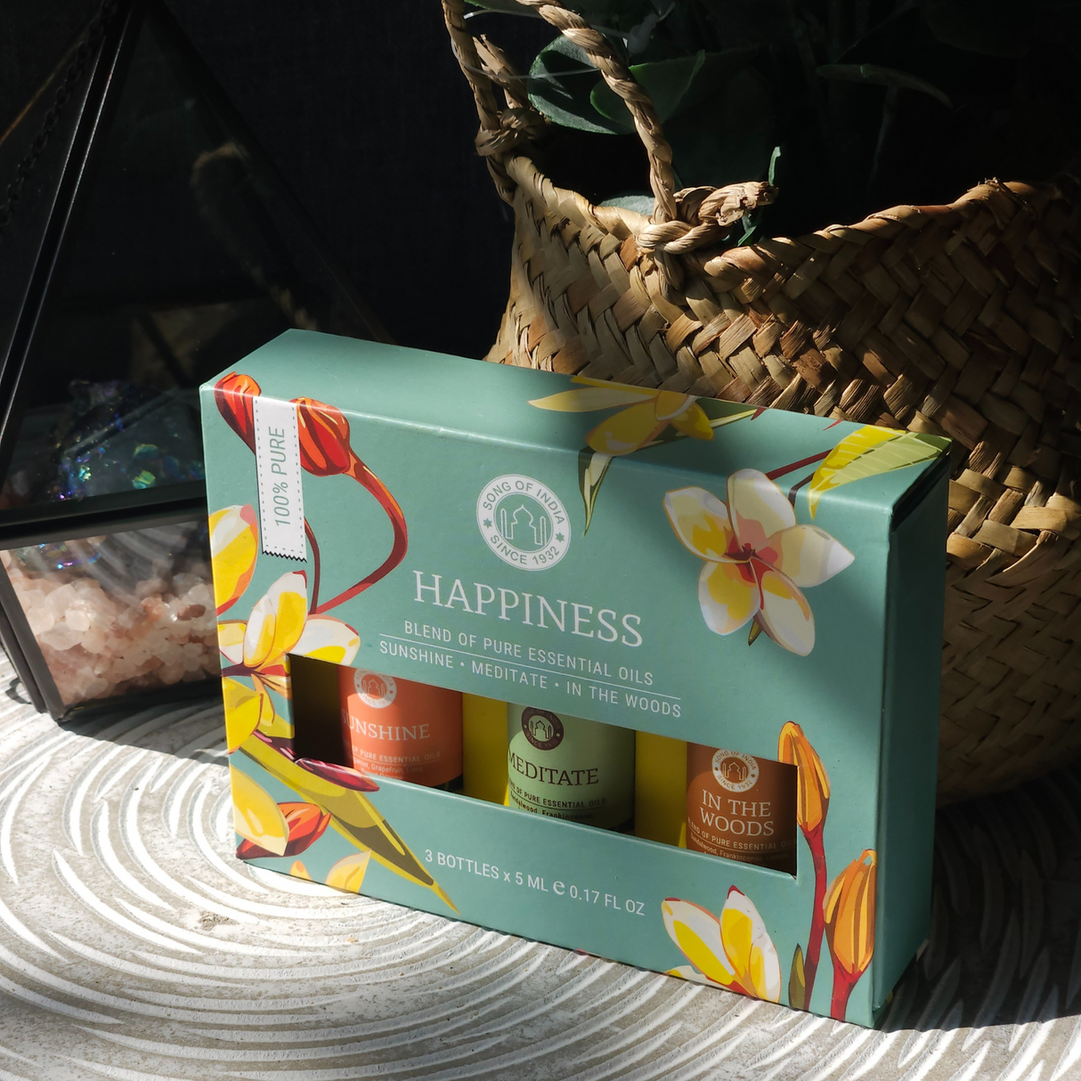 Eterinių aliejų aromaterapijos rinkinys „Laimė“