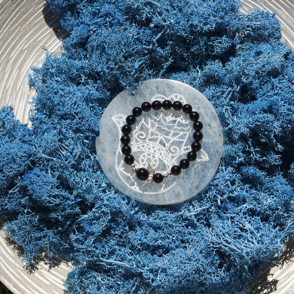 Juodojo turmalino angelo apyrankė