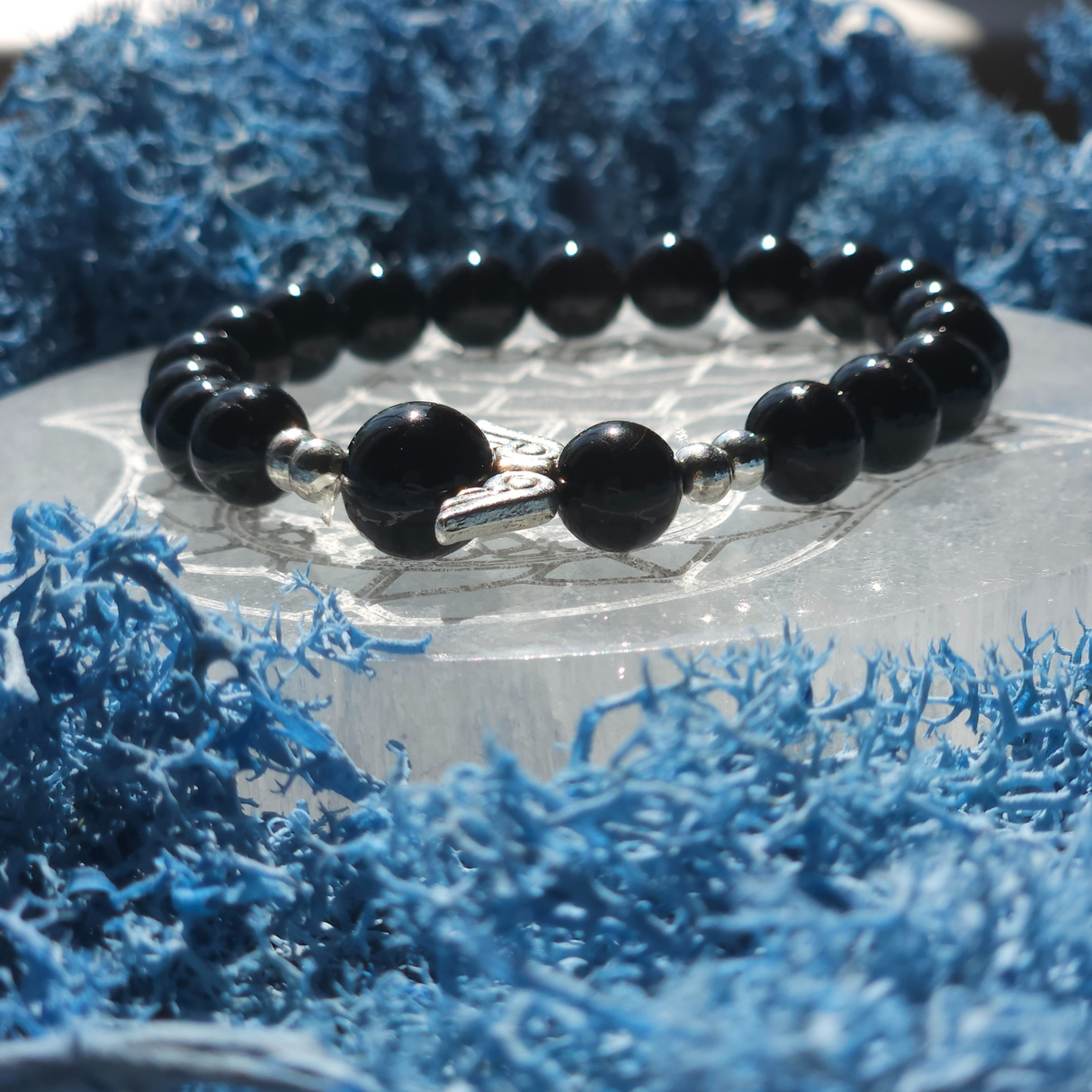 Juodojo turmalino angelo apyrankė