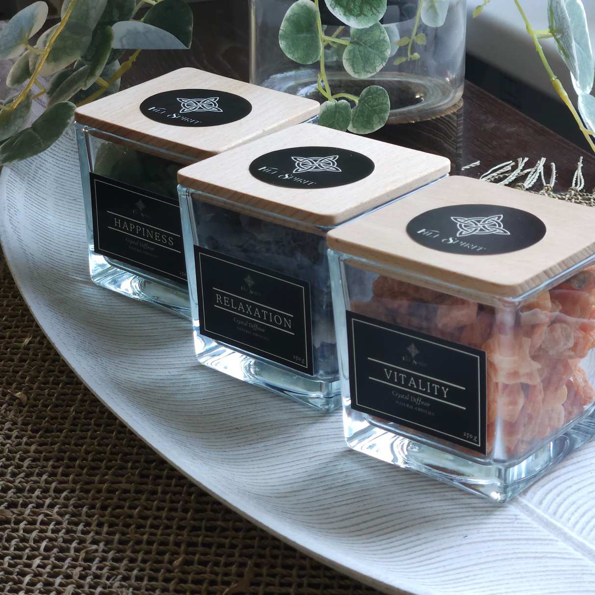 Atpalaiduojantis kristalų difuzorius