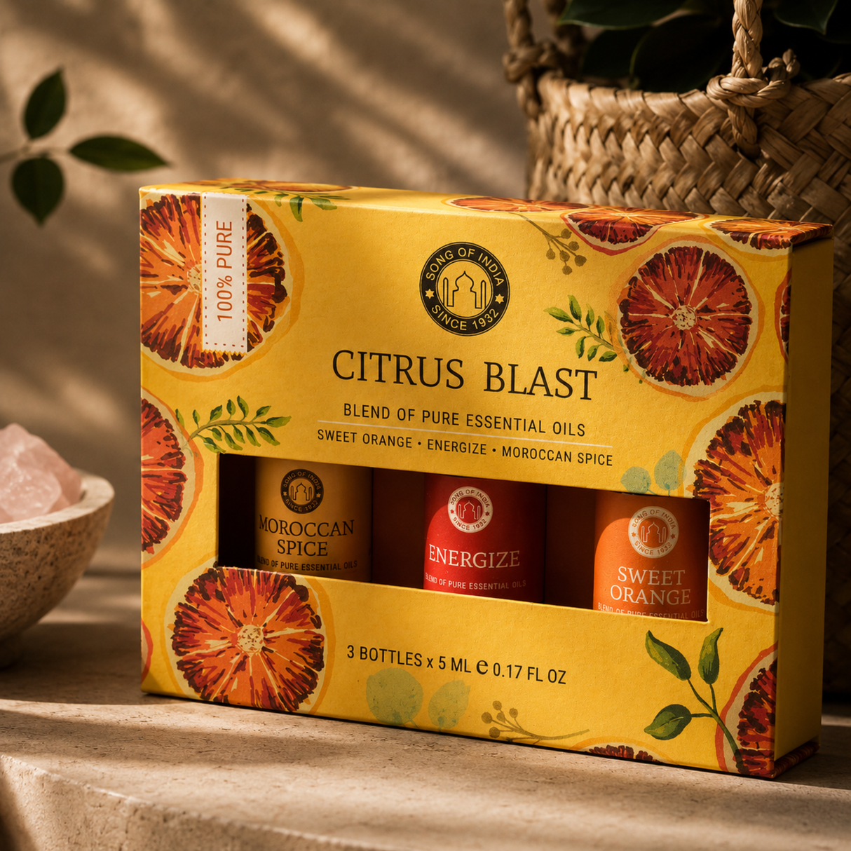 Eterinių aliejų aromaterapijos rinkinys „Citrus Blast“