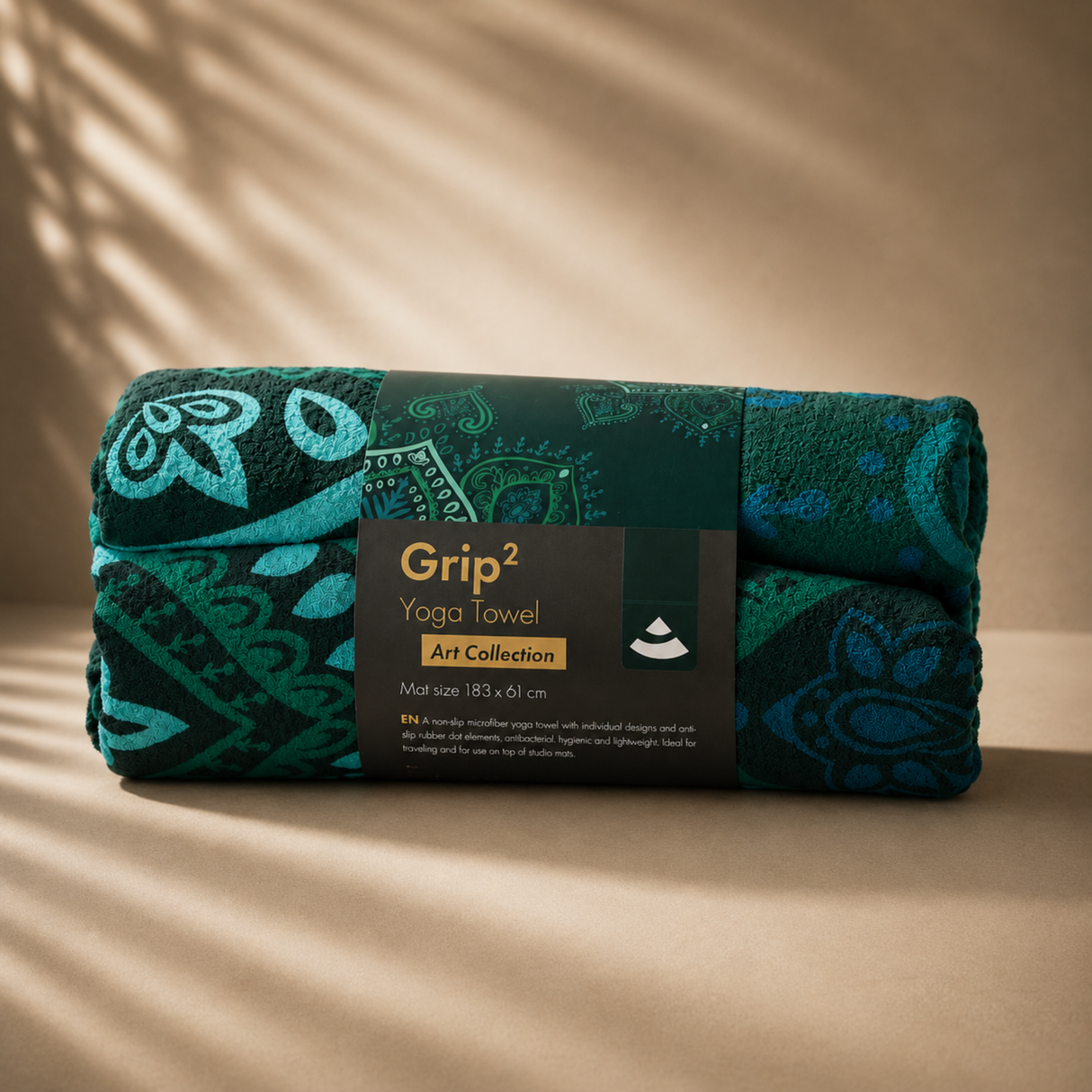 Grip jogos rankšluostis „Mandalos“, džiunglių žalumo
