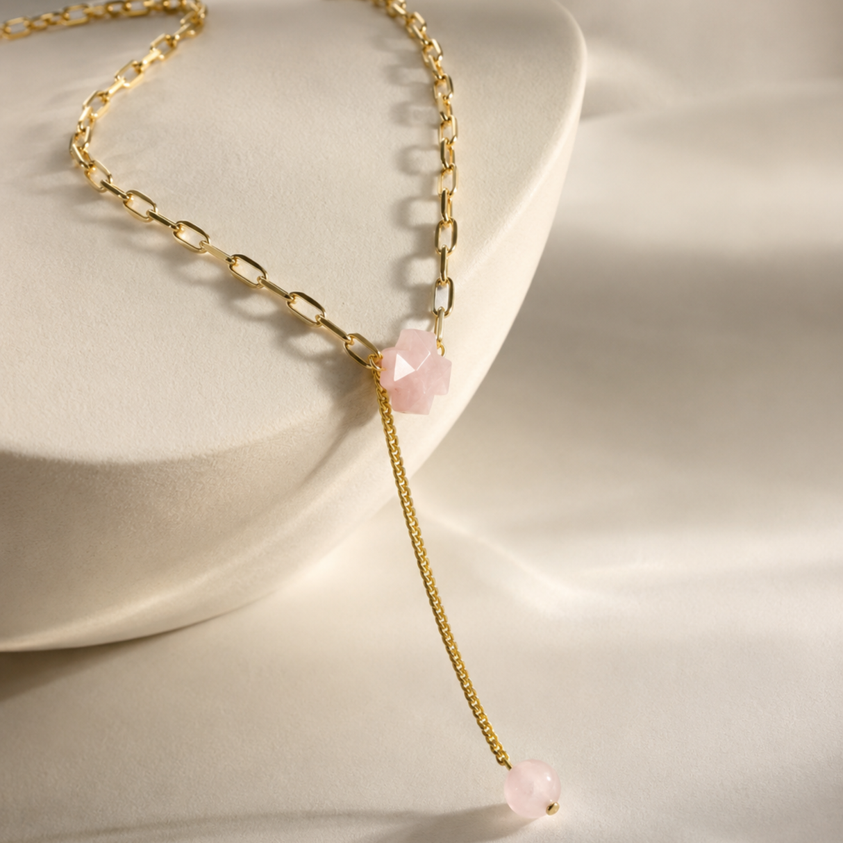Rose Quartz Love & Faith Necklace