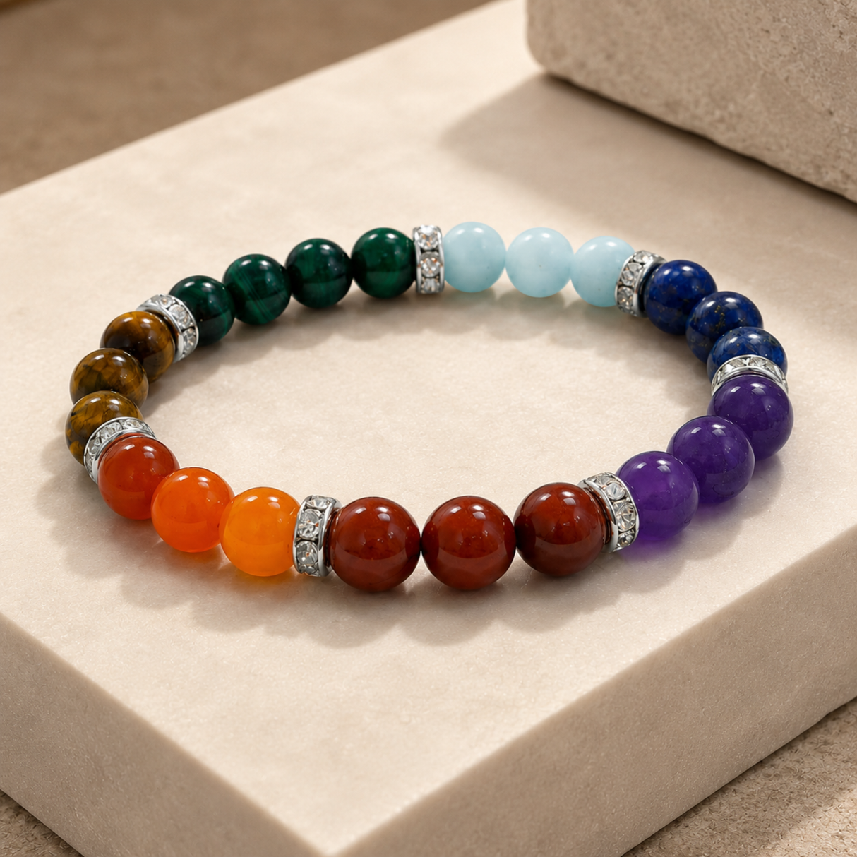 Chakra Balance Rhinestone Bracelet