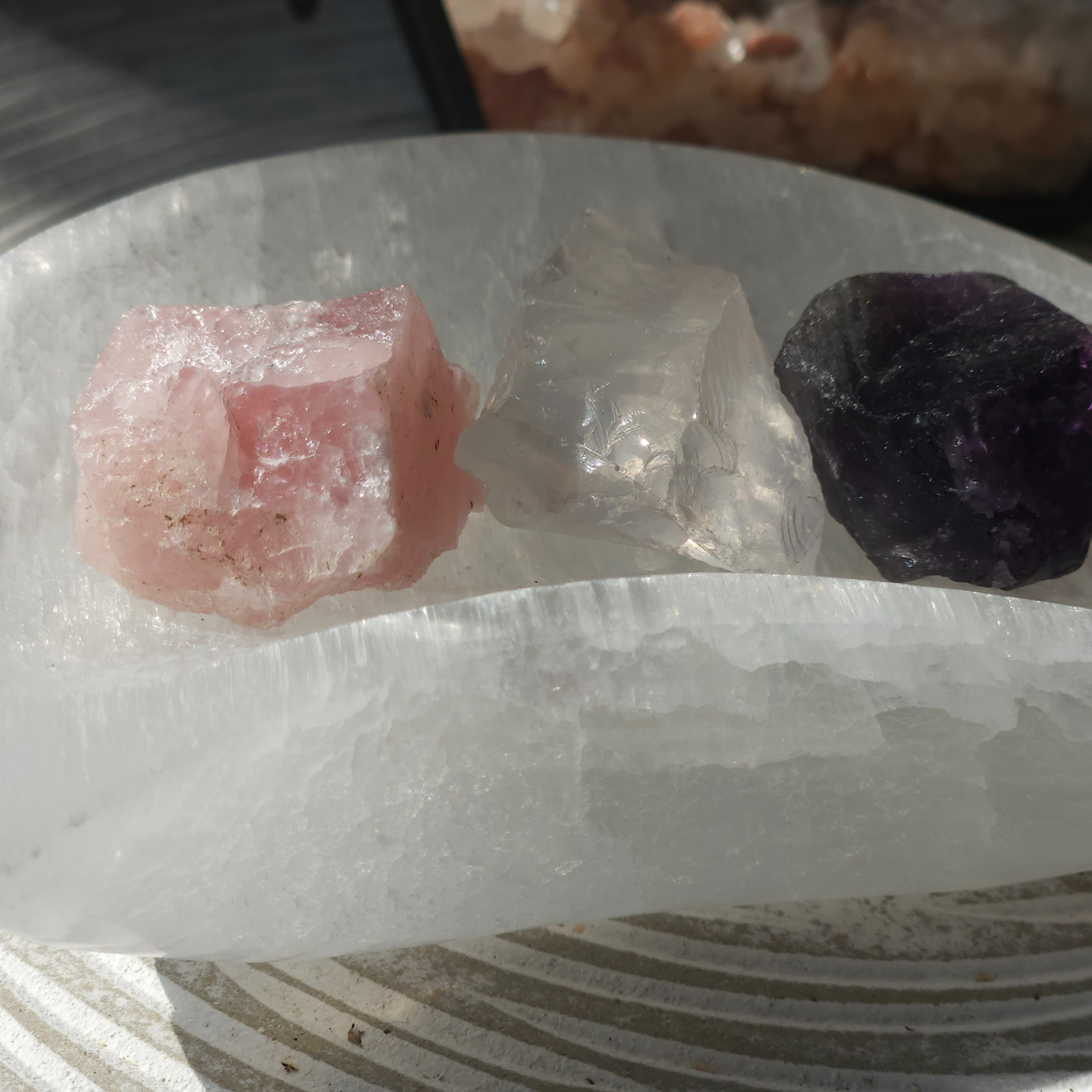 Selenito krištolo mėnulio difuzorius