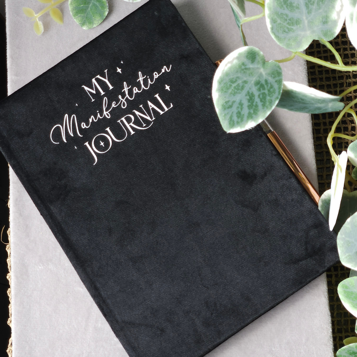 Manifestacijos žurnalas su ametisto rašikliu