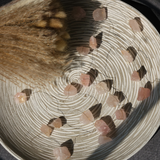 Rožinio kvarco brangakmenių švieselės