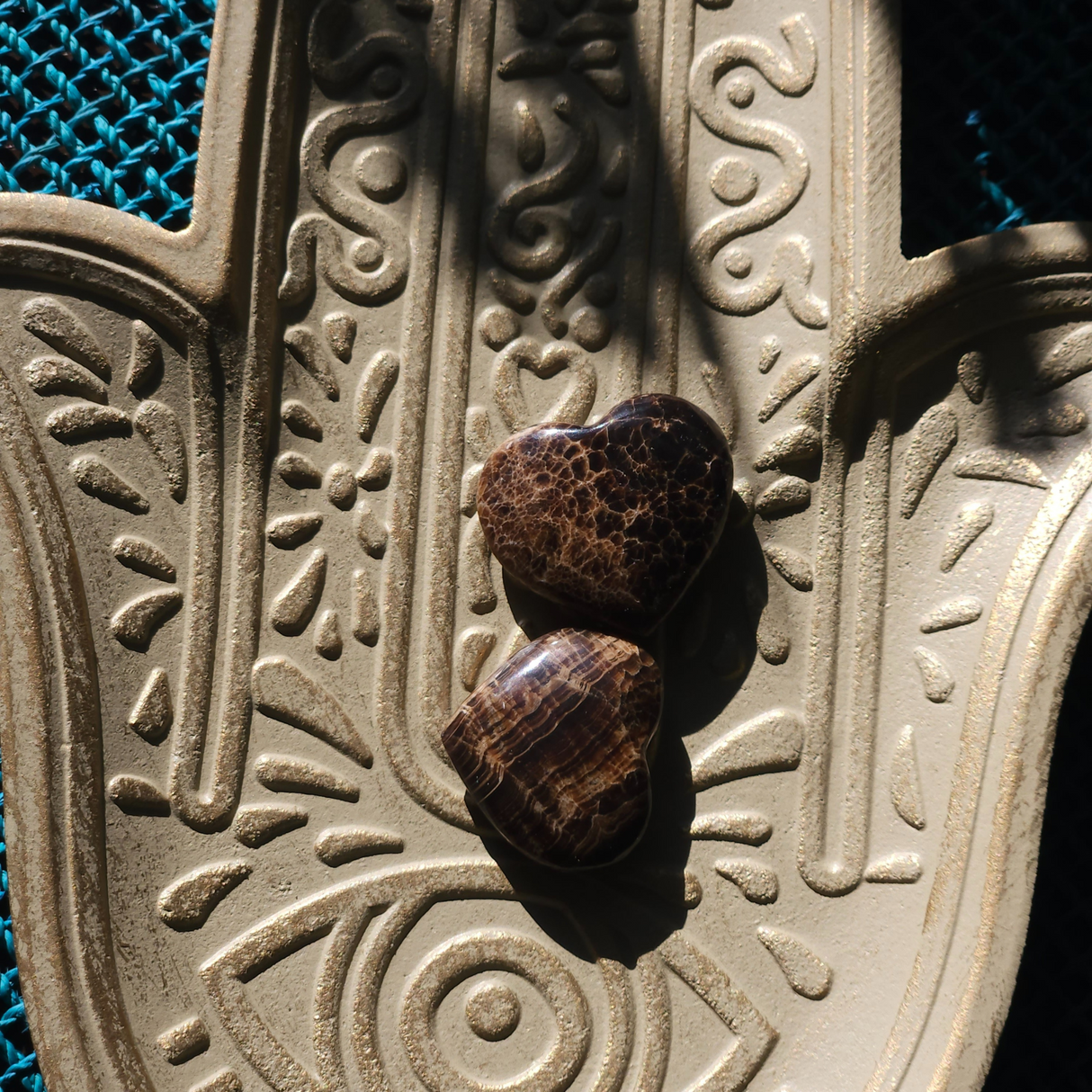 Šokoladinio kalcito širdis