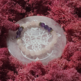 Rožinio Kvarco ir Ametisto apyrankė