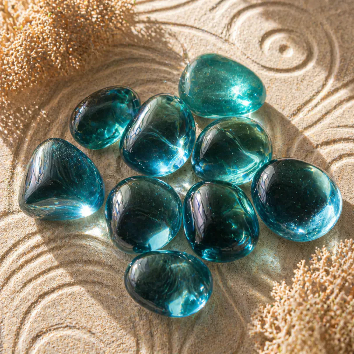 Blue Rear Andara tumble crystal ~1.5 cm