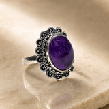 Adjustable Amethyst Ring