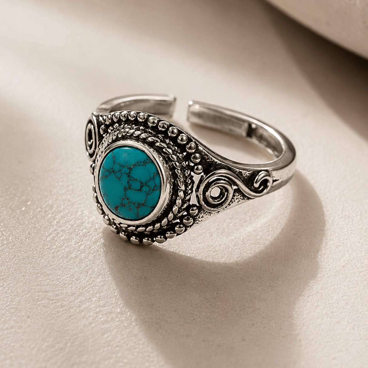 Natural Turquoise Gemstone Ring