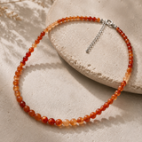Natural Carnelian Bead Necklace