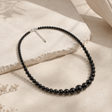Eye of Heaven Obsidian Drop Bead Necklace