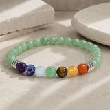 7 Chakra Bracelet with Green Aventurine