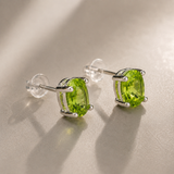 Minimalistiniai peridoto auskarai
