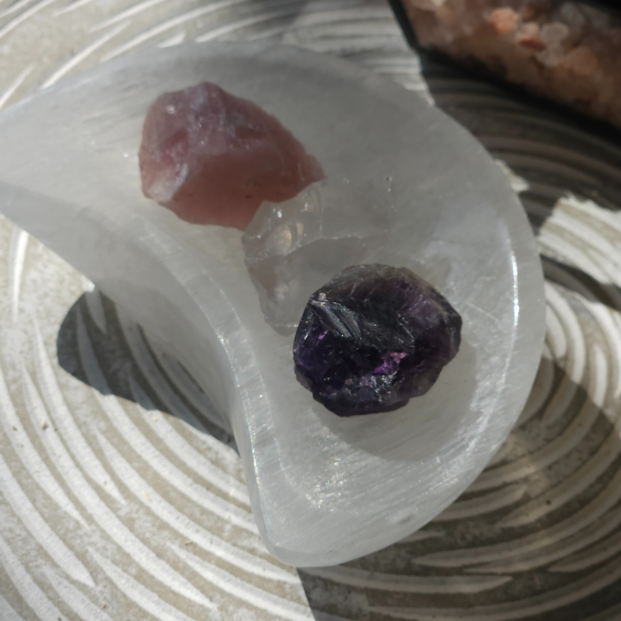 Selenito krištolo mėnulio difuzorius