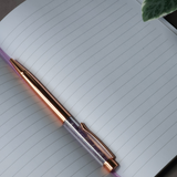 Vidurnakčio kandžių žurnalas su ametisto rašikliu